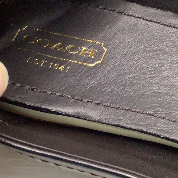 LIKE NEW COACH "True" Brown Signature and Patent Leather Ballet Flats - Picture 9 of 15